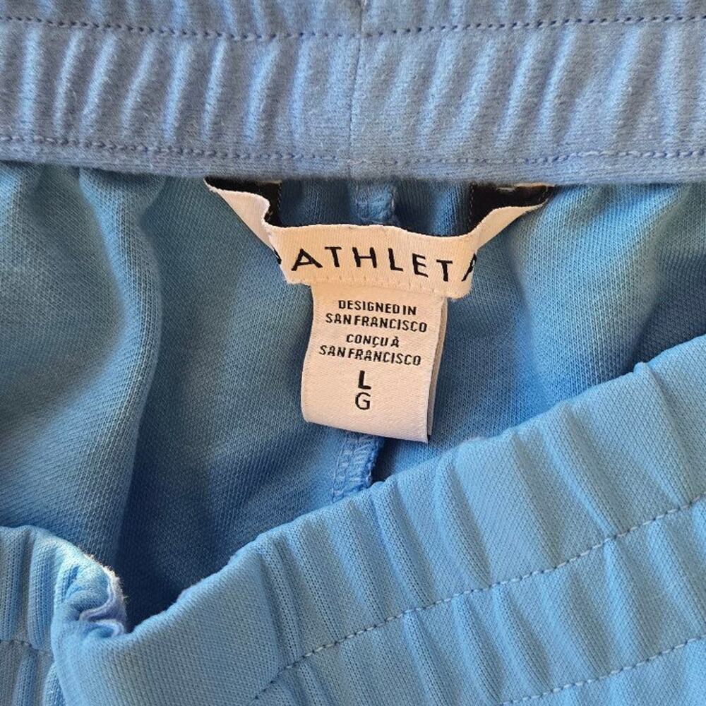 Athleta Tempo Mid Rise Wide Leg Track Pant Blue L - Picture 7 of 7
